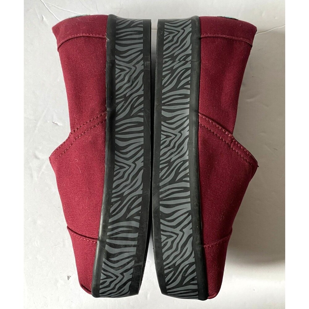 Toms Shoes Women's Size 7 Cabernet Canvas Alpargata Boardwalk NWT ๐คฉ HOST PICK! - Picture 13 of 14